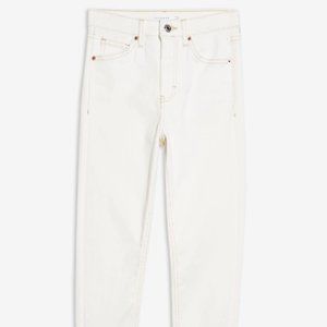 Topshop White Jamie high waist ankle skinny jeans